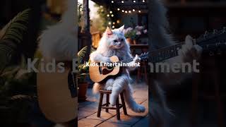 CUTE CAT PLYING GUITAR  CAT FUNNY VIDEO  🎸 [upl. by Robillard]