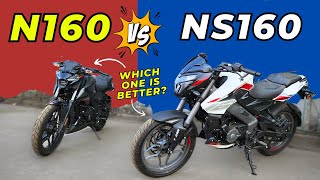 2024 Bajaj Pulsar N160 VS Bajaj Pulsar NS160  Comparison  Which one is Better Gearhead Official [upl. by Haily167]