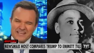 WATCH Newsmax Host Makes OUTRAGEOUS Comparison Between Trump Emmett Till [upl. by Anaidirib]