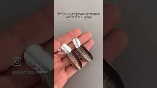 Sterling silver and Oxidized copper mixed metal earrings handmadejewelry jewelry tutorial [upl. by Merchant651]