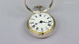 Clocktime William Harrisons Silver Cased Watch 1797 360° case view [upl. by Laband]