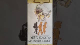 Save the child labour poster shorts drawing [upl. by Mellette866]