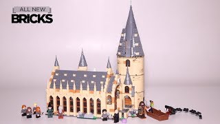 Lego Harry Potter 75954 Hogwarts Great Hall Speed Build [upl. by Aicilic]