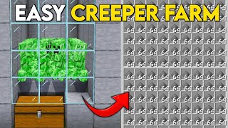 EASY 121 CREEPER FARM TUTORIAL In Minecraft Bedrock [upl. by Spooner]