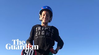 Skateboarding prodigy Gui Khury makes history with first 1080 on vertical ramp [upl. by Assiran]