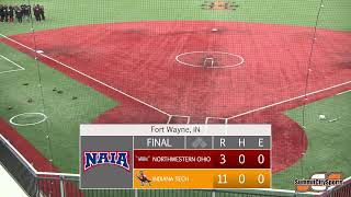 UNOH at Indiana Tech  Softball DH [upl. by Branch]