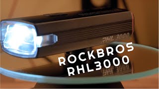 Lampka rowerowa Rockbros RHL3000  Oświetlenie dla każdego [upl. by Alhahs]