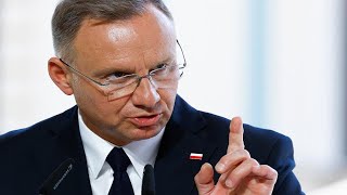 Andrzej Duda w amerykańskim programie O imigrantach i problemie jazdy na gapę [upl. by Anaihsat23]