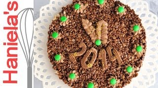 New Years Eve Rice Krispie Clock Cake Recipe with Chocolate Ganache Cream Cheese Frosting [upl. by Pam]