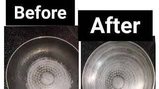 cleaning non stick pan coating [upl. by Neerahs]