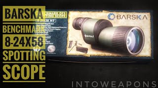 Barska Benchmark Spotting Scope DFS 824x58 WP Review [upl. by Viridis236]