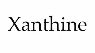 How to Pronounce Xanthine [upl. by Odlaw479]