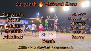 SET3🔥Saeed Aalam Mr Maaz vs Suryansh 🔥 Volleyball Match 2022 volleylyf [upl. by Vrablik]