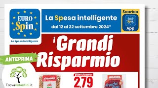 VOLANTINO EUROSPIN dal 12 al 22 settembre 2024 anteprima [upl. by Limhaj]