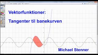 Vektorfunktioner  Tangenter til banekurven [upl. by Yhtamit742]