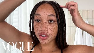 Model Salem Mitchell’s Guide to Embracing Freckles  Beauty Secrets  Vogue [upl. by Perkin]