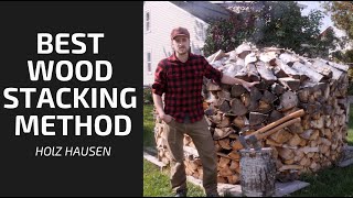 How to build a simple Holzhausen the best way to stack wood [upl. by Aivlis486]