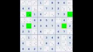 Sudoku Demonstration  Skyscraper Technique Example 02 [upl. by Raoul365]