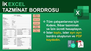 Kıdem İhbar Tazminatı ve İzin Ücreti Hesaplama [upl. by Setiram]