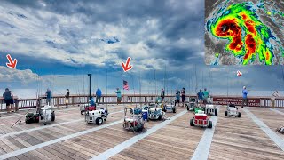 Pier Fishing Before Hurricane Helene And Caught Dinner For Everyone [upl. by Gladi]