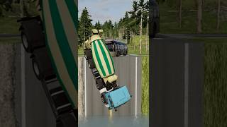 Man Trucks Falling in Water Pit beamngdrive gaming [upl. by Leuqim]