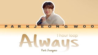 Park Jeongwoo  Always 1 hour loop wlyrics Cover [upl. by Esahc745]