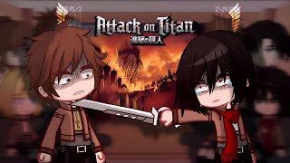 Past AOT react to future Eren  ALL PARTS  Gacha react  aot react  GCRV [upl. by Aicemat]