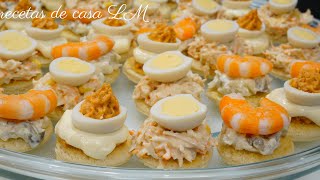 CANAPÉS FRÍOS PARA NAVIDAD FÁCILES Y RÁPIDOS  recetas de casa lm [upl. by Isyed204]