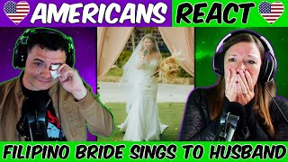 Filipino Bride Sings Herself Down The Aisle Almira Lat HE KNOWS Americans React [upl. by Ena943]