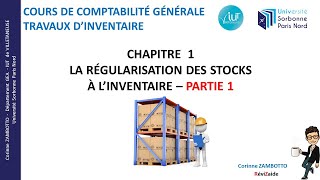 11 La régularisation des stocks à linventaire  Cours de comptabilité GEA  Travaux dinventaire [upl. by Lexy]