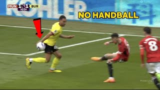 VAR Robbed Manchester United vs Burnley No PENALTY for Handball  Man Utd vs Burnley 11 [upl. by Maier]