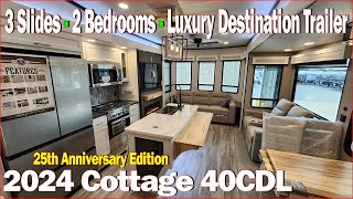 2024 Cedar Creek Cottage 40CDL Luxury Destination Trailer With a Loft at Couchs RV Nation RV Review [upl. by Jarek]