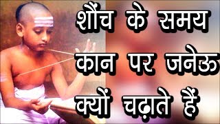 शौंच के समय कान पर जनेऊ क्यों चढ़ाते हैं  Scientific Logic to Wear Janeu Upanayanam  Hindu Rituals [upl. by Asia]