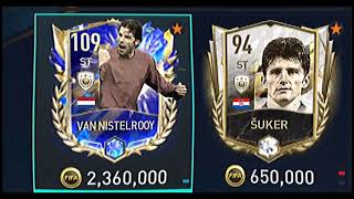 Van Nistelrooy vs Suker FIFA MOBILE [upl. by Nilhsa522]