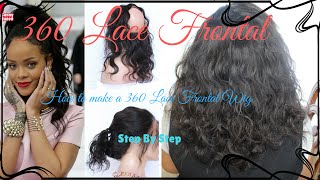 How To Make A 360 Frontal Wig  Sunny Queen Hair Company [upl. by Eanyl175]