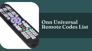 Find Onn Universal Remote Codes  Onn Remote Code List [upl. by Milo]