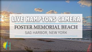 Hamptonscom  LIVE Foster Memorial Beach Sag Harbor New York  Wind Surfers [upl. by Burnham660]