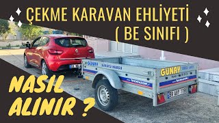 Çekme Karavan Ehliyeti BE Sınıfı nasıl alınır Direksiyon Sınavı Park Çalışması  Sınav Taktikleri [upl. by Fesuy612]