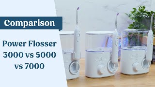 Philips Sonicare Power Flosser Comparison 3000 vs 5000 vs 7000 [upl. by Reifnnej]