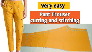 Ladies pant trouser cutting and Stitching with perfect fitting pant plazo cut and stitch meesho aap [upl. by Innoc]