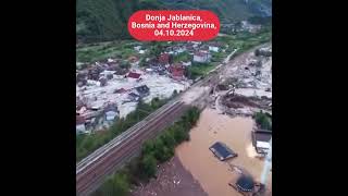 Flooding and landlsides in Donja Jablanica Bosnia and Herzegovina 04102024 [upl. by Rohpotsirhc859]