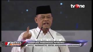 KERAS Jenderal Purn Gatot Nurmantyo Kritisi Anggaran Hankamnas [upl. by Yevoc]