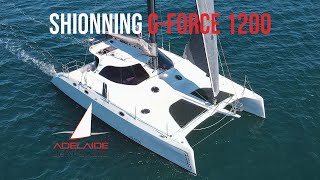 Schionning GForce 1200  world cruising catamaran setup for solo sailing [upl. by Trilby642]