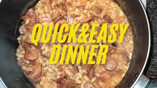 Quick amp Easy Dinner Pasta with Kielbasa  Viral TikTok Cucumber Salad [upl. by Norrab250]