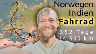 Fahrradreise Norwegen 🚴🏼‍♂️ Indien  ein Jahr voller Abenteuer [upl. by Kentiggerma]