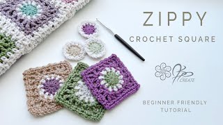 BeginnerFriendly Crochet  Whip Up a Zippy Square  StepbyStep Guide [upl. by Mil72]