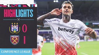 Anderlecht 01 West Ham  Scamacca On The Scoresheet Again  Europa Conference League Highlights [upl. by Egor]