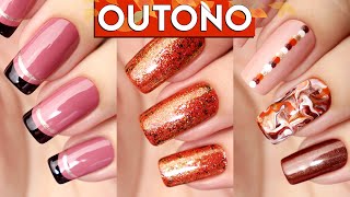 UNHAS para o OUTONO  Tutorial de UNHAS DECORADAS e MISTURINHAS DE ESMALTES [upl. by Ardelle]