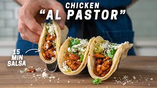 EASY 30 MINUTE CHICKEN AL PASTOR TACOS  WEEKNIGHTING [upl. by Skelly]