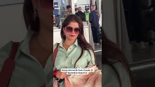 BTown Couple Spotted At Airport🥰 anmollbabbarr comedy bollywoodmusic funny [upl. by Dyl100]